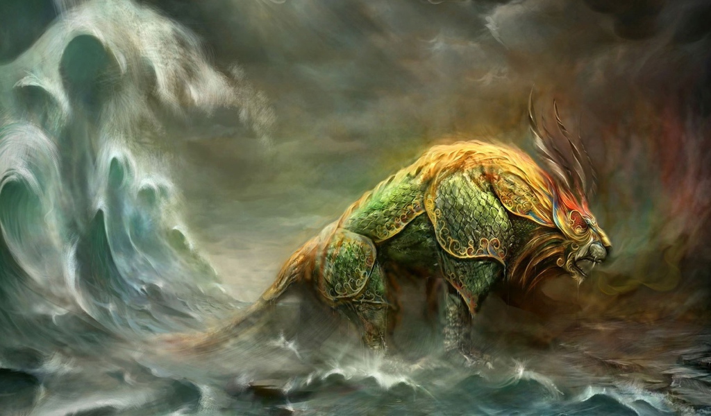 Fantasy Monster out of the water