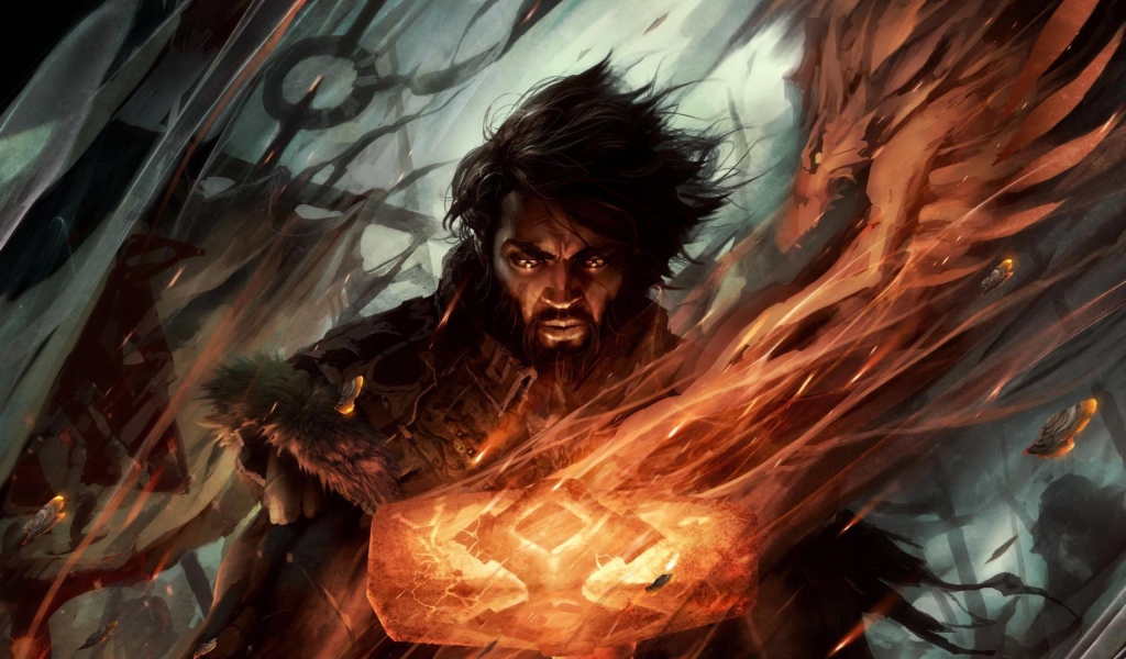 Человек с огненным молотом