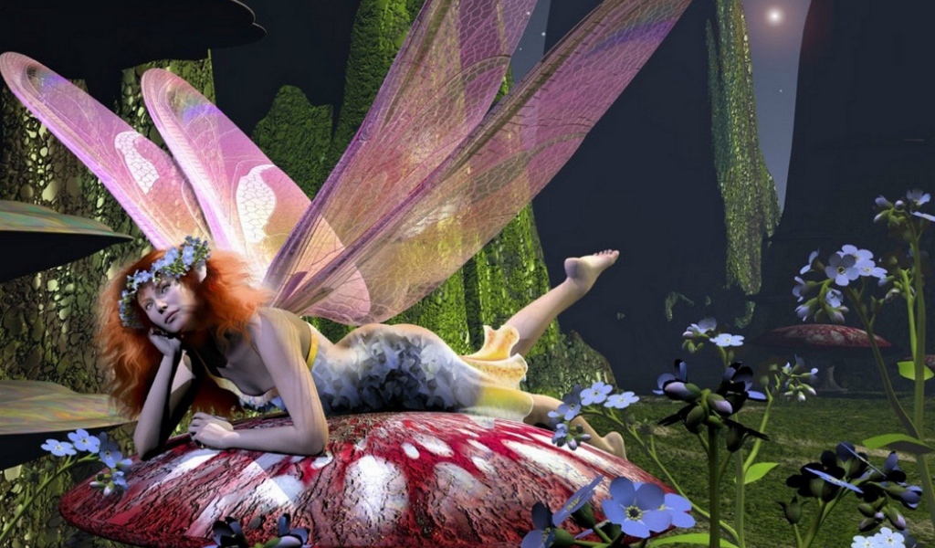 Девушка стрекоза