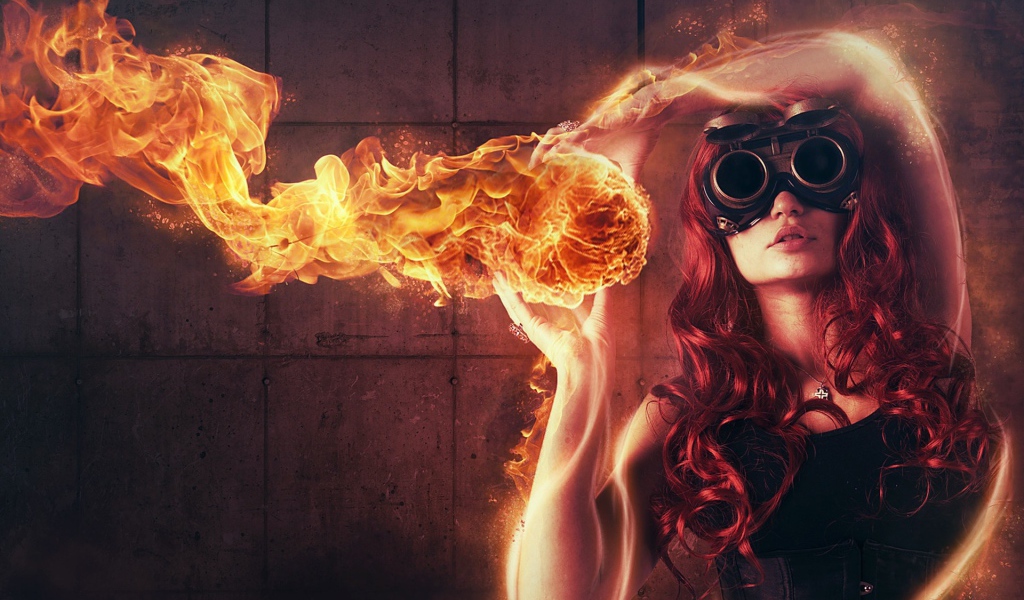 Девушка с огнем