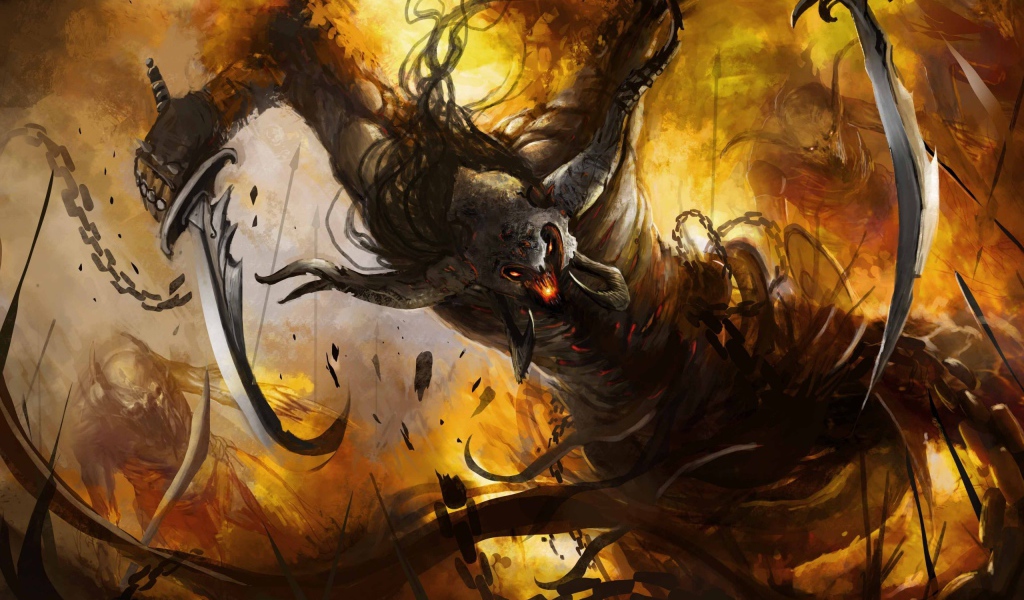 Монстр с двумя мечами