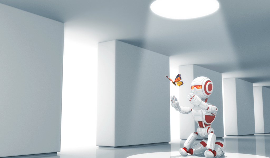 Робот и бабочка