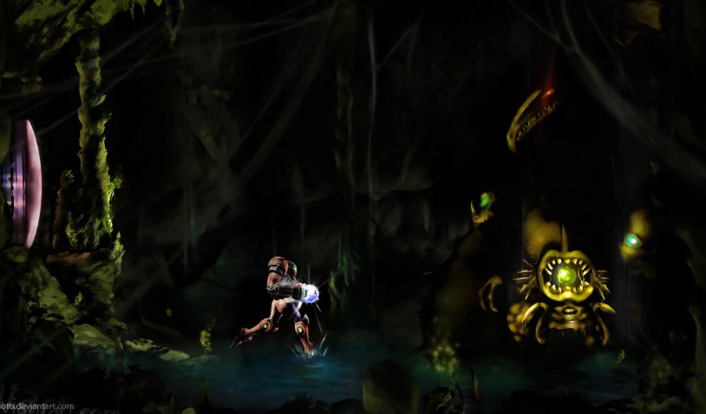 Робот бежит с фонарем