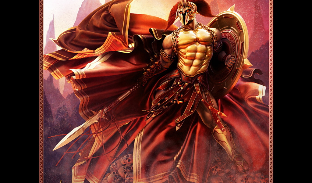 Воин на горе из черепов