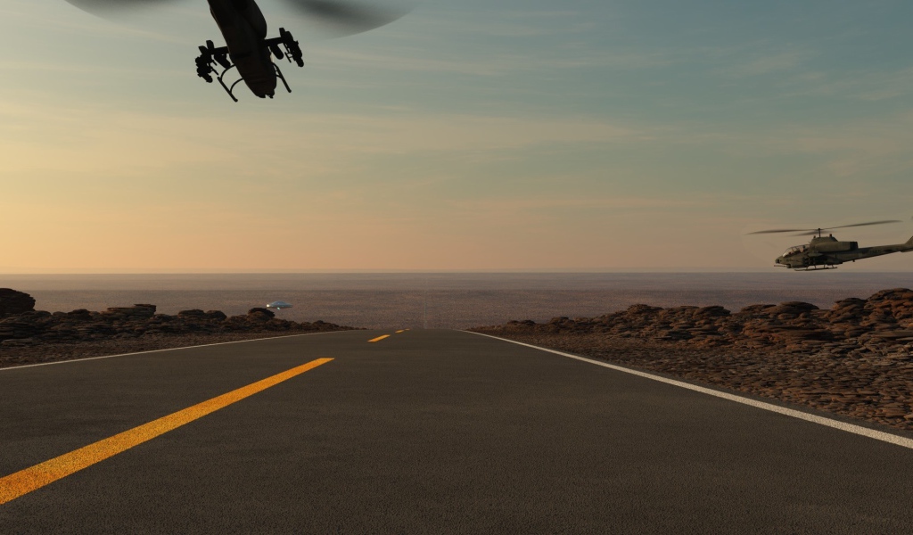 Вертолеты на задании