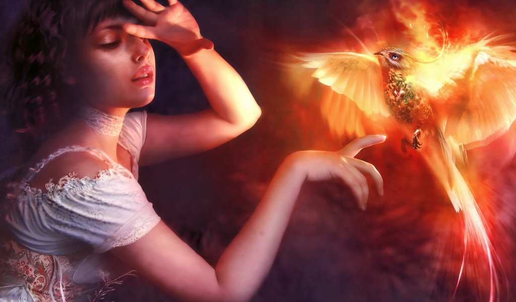 Девушка с огненной птицей