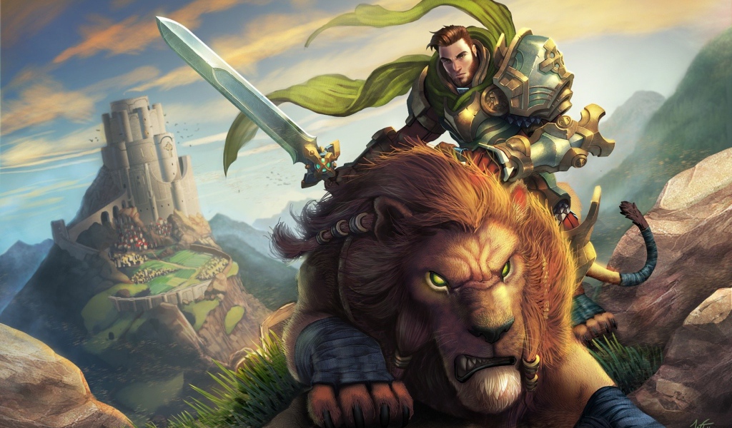 Рыцарь верхом на льве