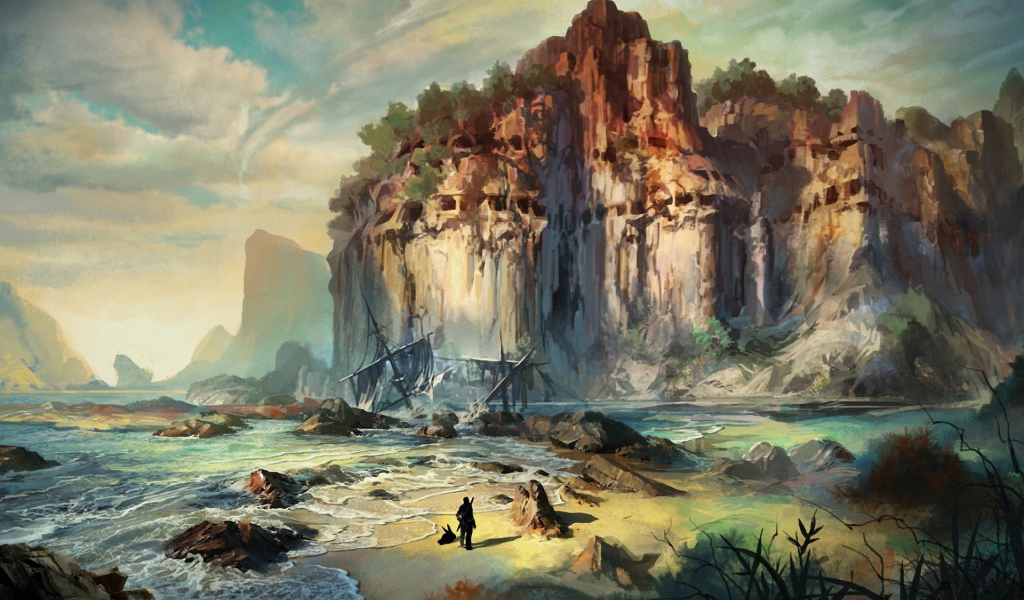 Одинокий человек у моря