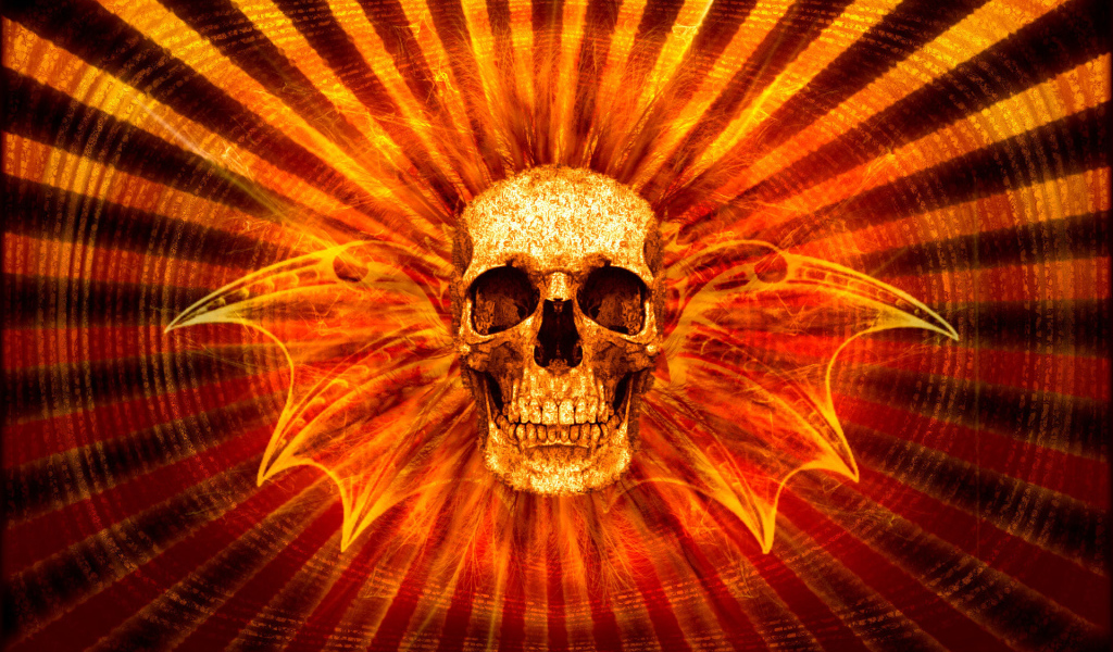 Череп с крыльями