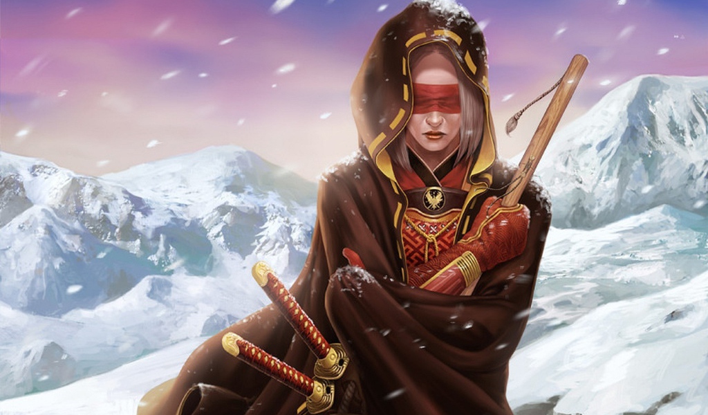 Воин с повязкой на глазах