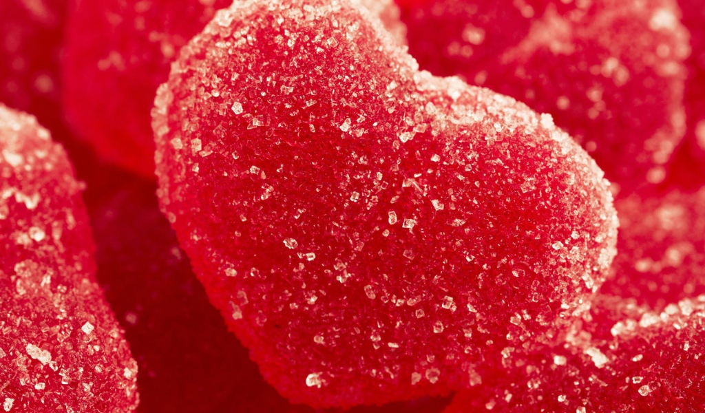 Сердечки посыпанные сахаром