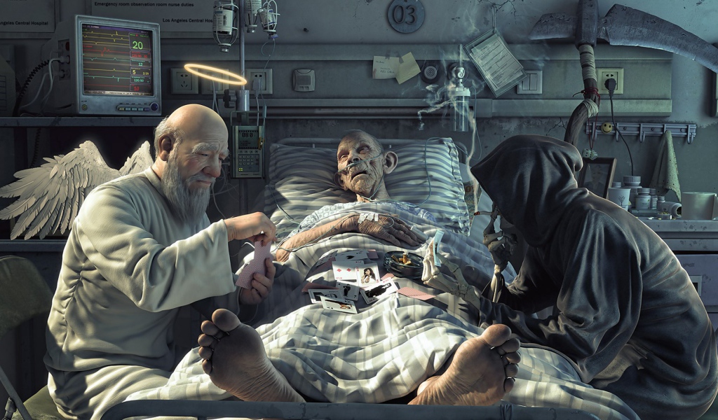 Смерть и ангел играют в карты