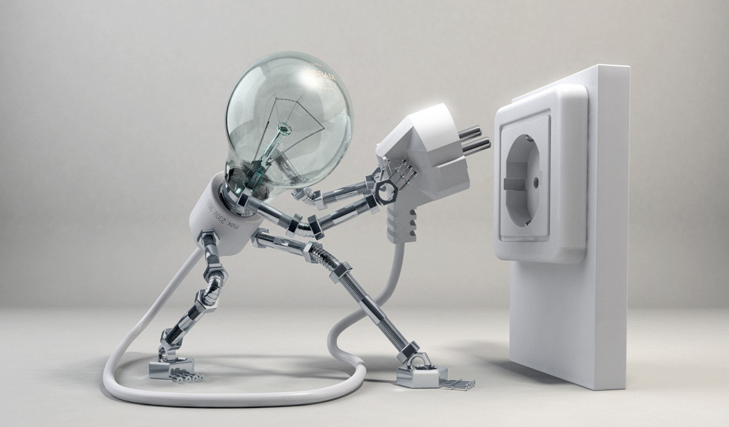 Лампочка включается в розетку