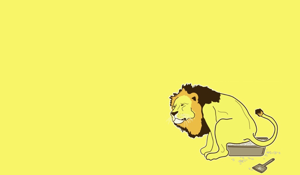 Лев на горшке