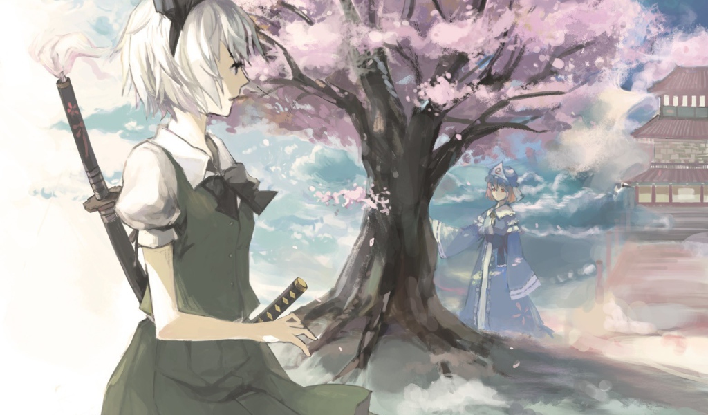 Девушка из игры Тоухоу