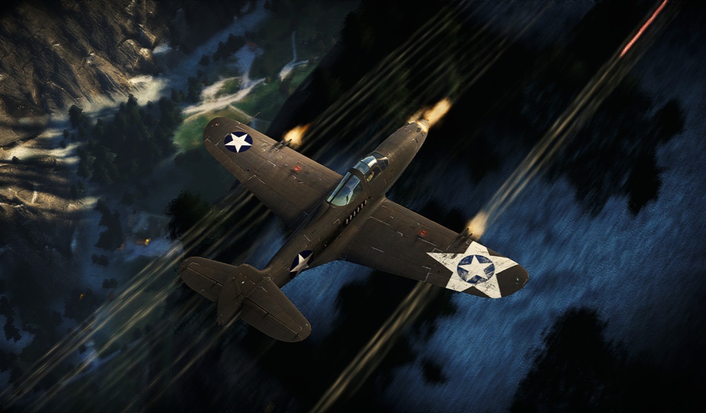 War Thunder американский истребитель в бою