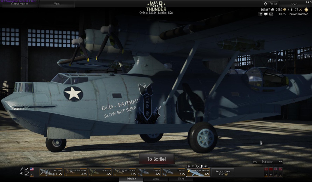 War Thunder огромный самолет в гараже