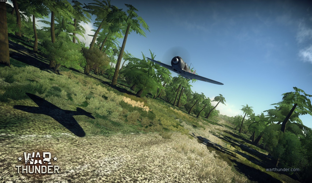 War Thunder самолет Пролетая над джунглями
