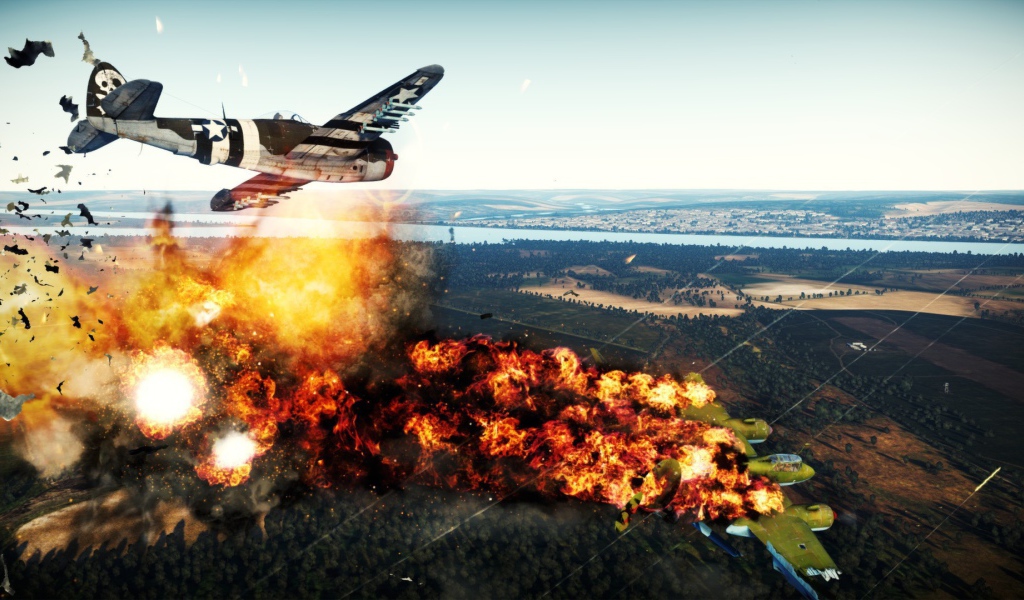 War Thunder самолет был поражен