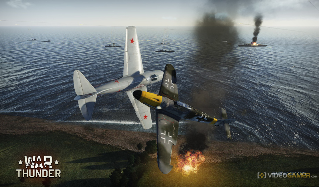 War Thunder самолеты сражаются в небесах
