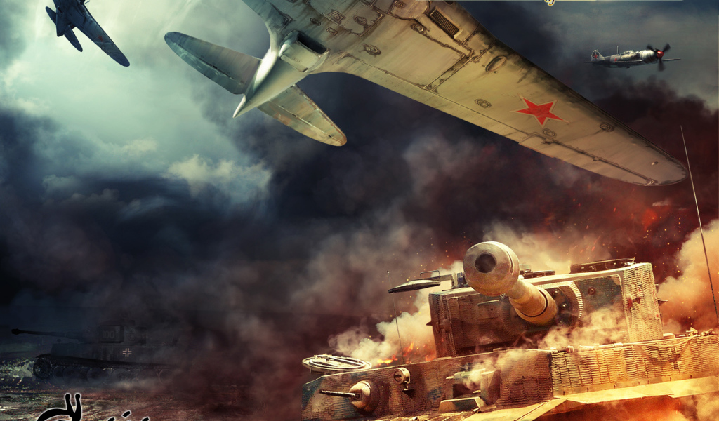 War Thunder самолет против танка