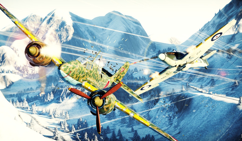 War Thunder two planes in the battle