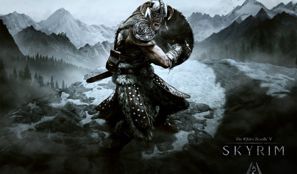 Воин из видео игры в горах