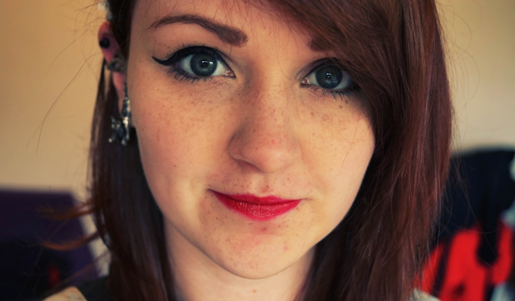 Dimples faces freckles green eyes redheads wallpaper