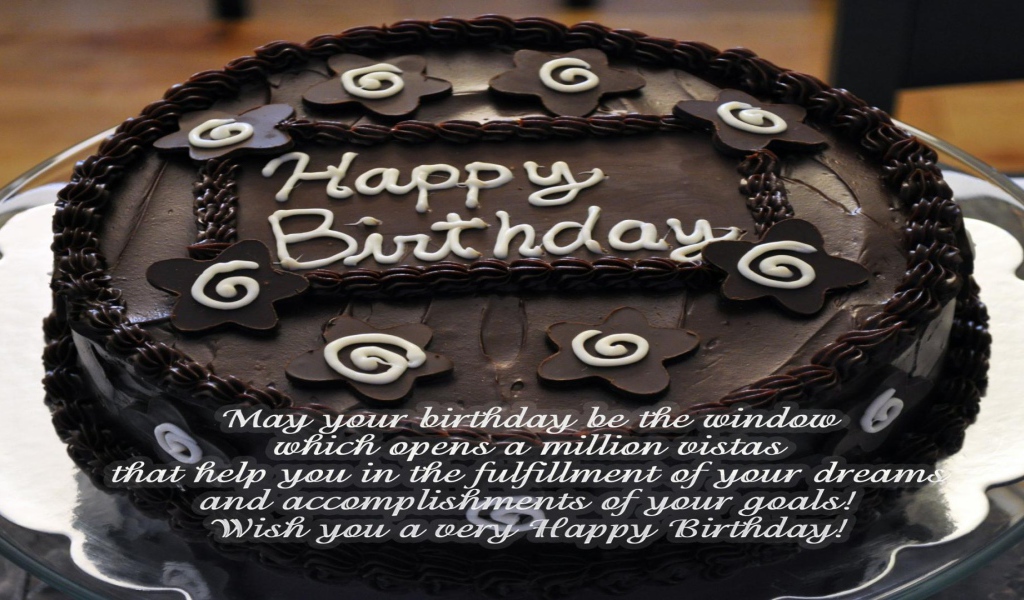 Черный шоколадный торт на день рождения
