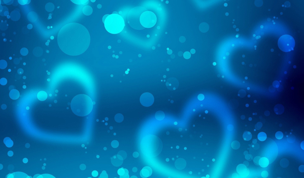 Голубое сердце на день рождения