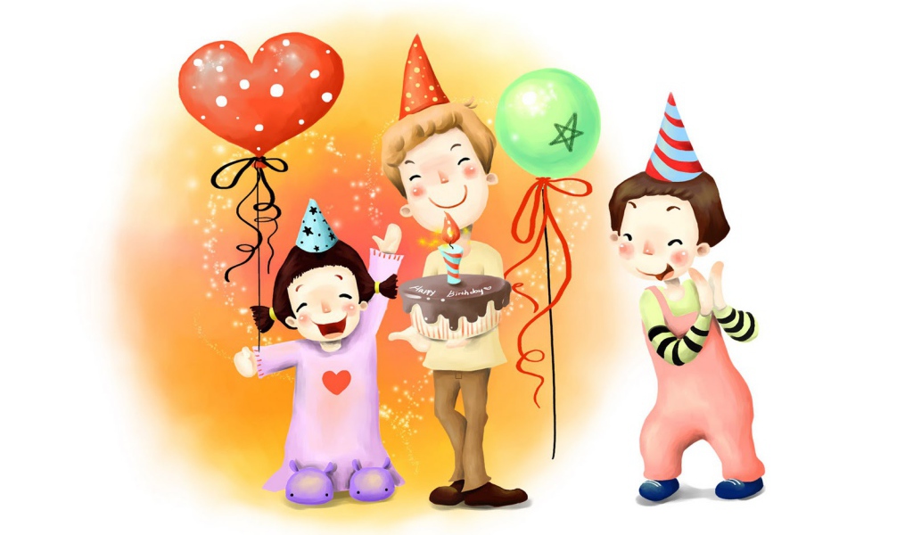 Поздравительный рисунок на день рождения