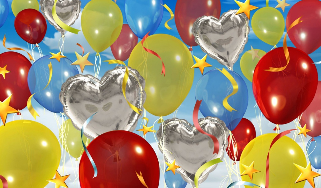 Разные красивые шарики на день рождения