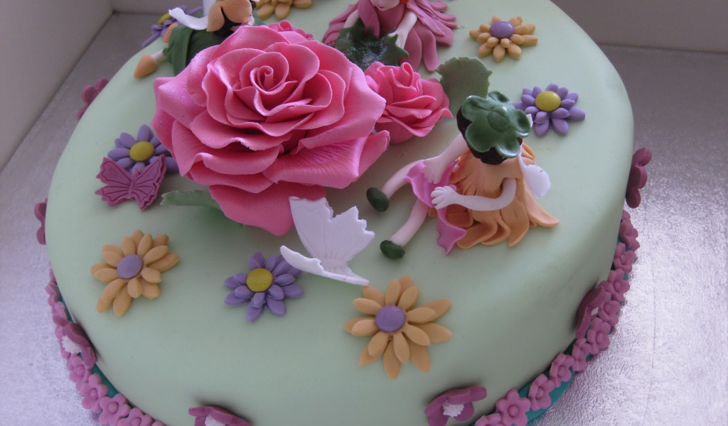  Цветочный тортик на день рождения