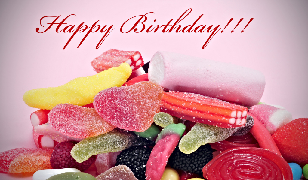 Желатиновые конфеты на день рождения