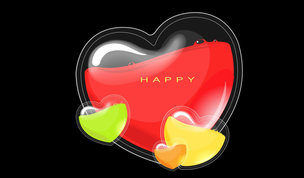Счастливoе сердце на день рождения