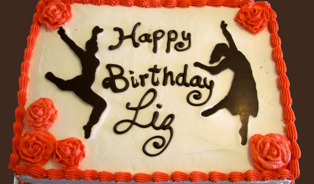  Оранжевый торт на день рождения