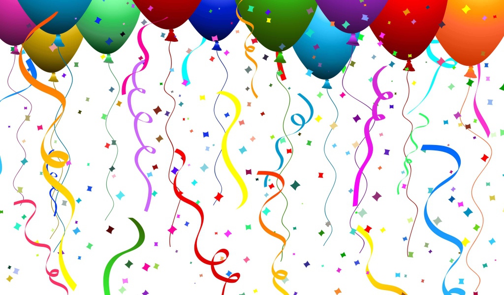 Картинка с шарами на день рождения