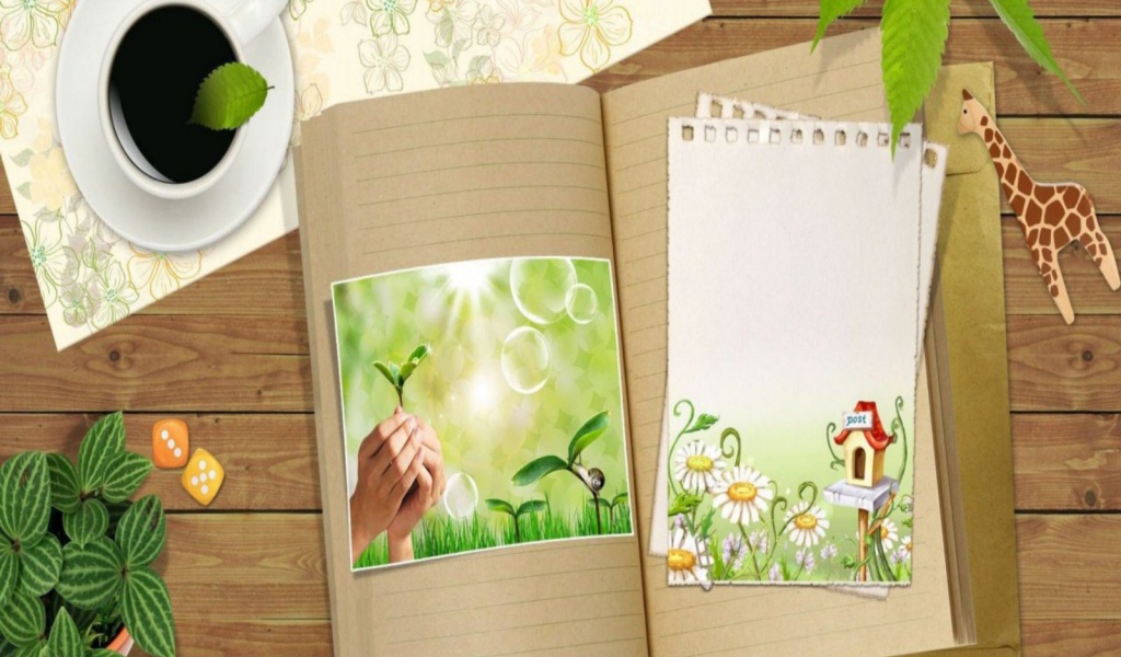 Вегетарианская открытка на день рождения