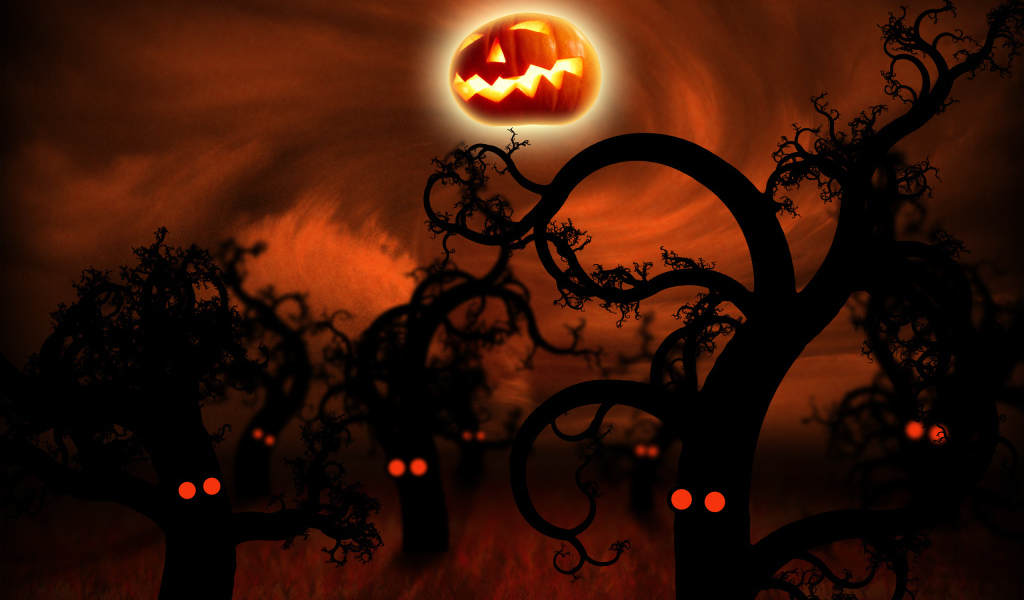 Хэллоуин лес