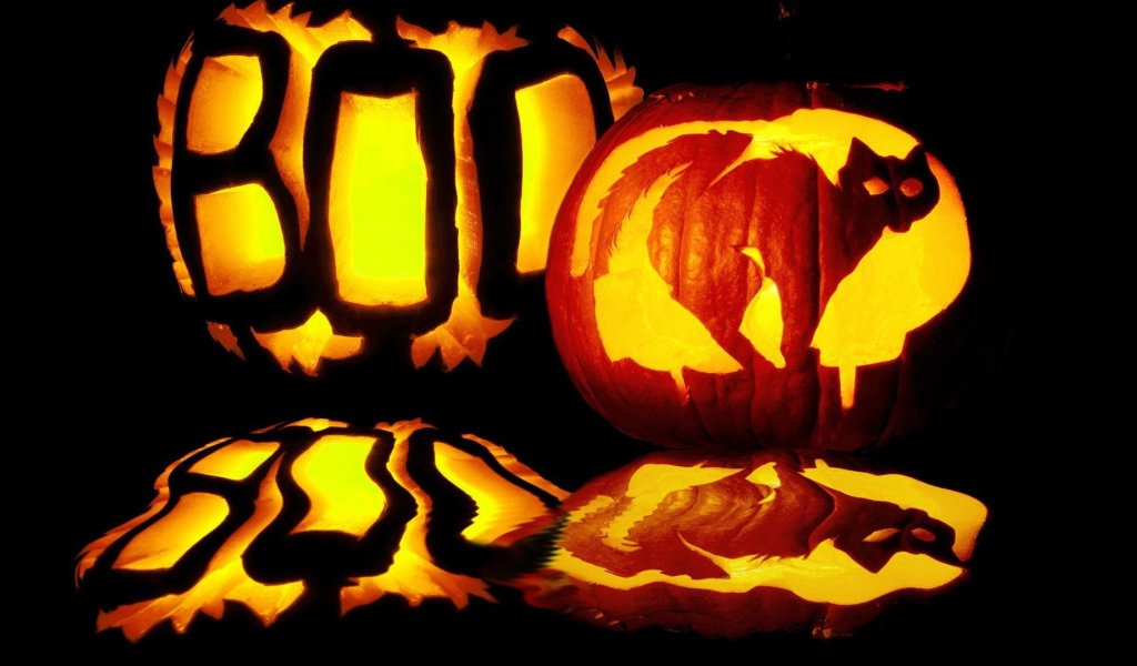 Хэллоуин испуганный кот