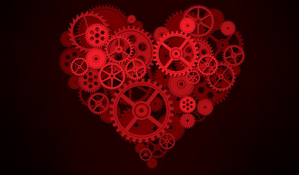 Сердечко из шестеренок