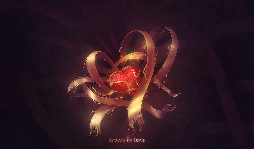 Сердечко в рваных лентах