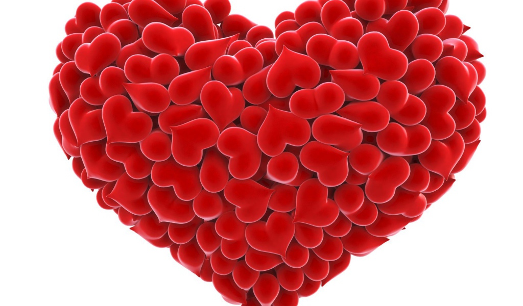 Сердце из сердечек