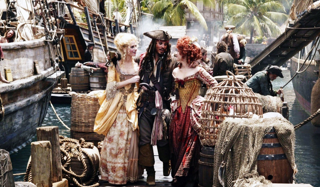 Капитан Джек с двумя дамами