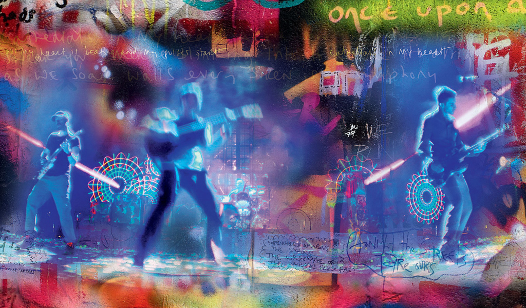 Coldplay стиле граффити