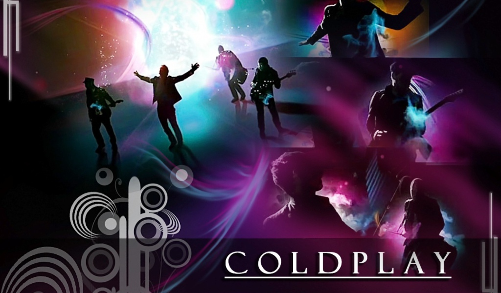 Coldplay в розовый и фиолетовый