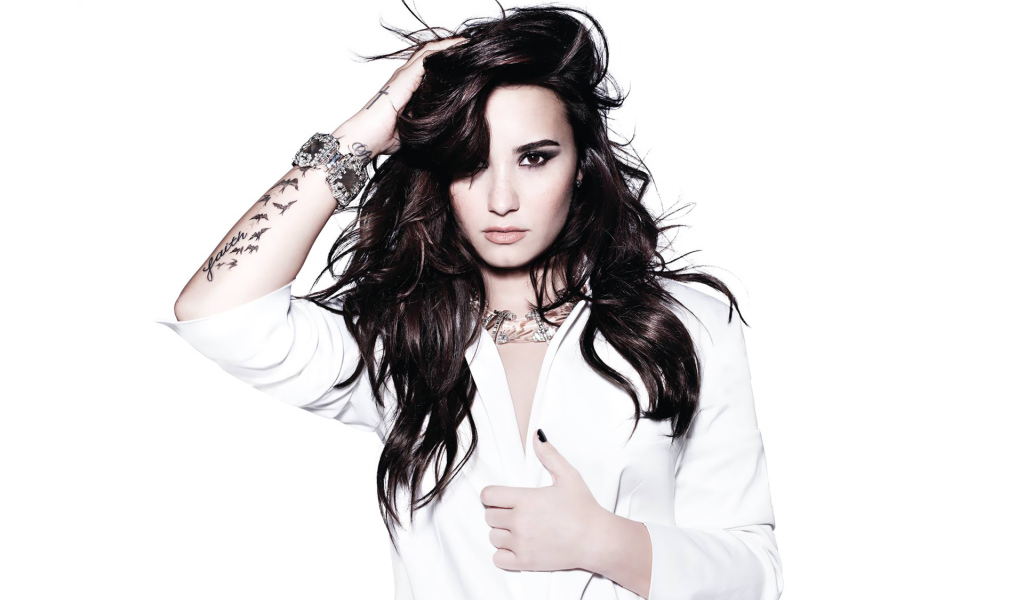 Demi Lovato on a white background