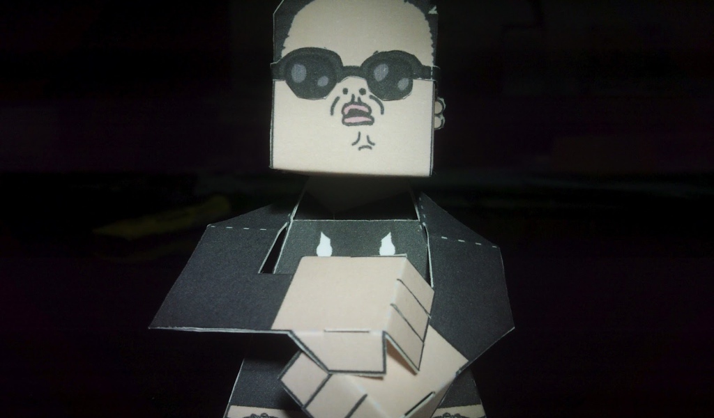 PSY в картонном стиле