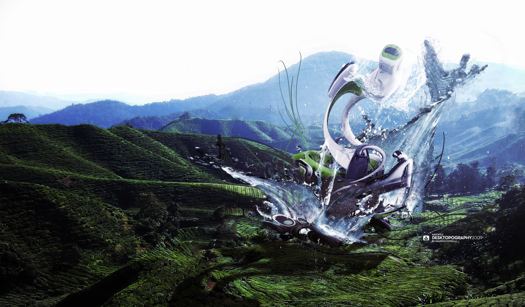 Пейзаж с абстракцией