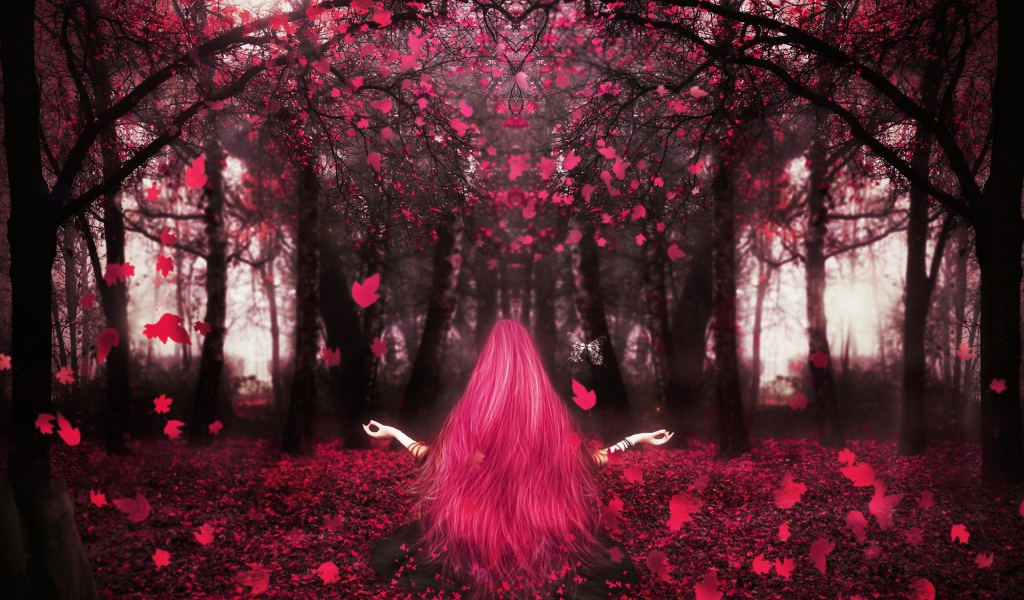 Осень в розовом тоне